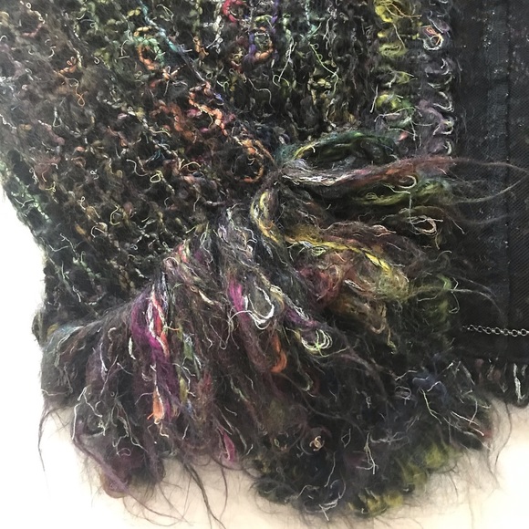 Authentic CHANEL 🦄 Runway Multicolor Mohair Fringe Tweed Blazer Jacket 38/4 - Picture 9 of 12